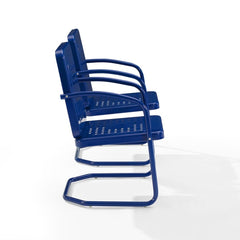 Crosley Bates 22 Inch 2pc Outdoor Metal Chair Set - CO1025 - The Home Selection
