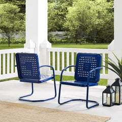 Crosley Bates 22 Inch 2pc Outdoor Metal Chair Set - CO1025 - The Home Selection