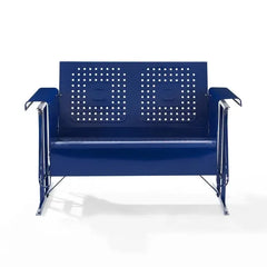 Crosley Bates 48 3/4 Inch Outdoor Metal Loveseat Glider - CO1024 - The Home Selection