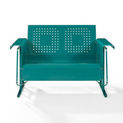 Crosley Bates 48 3/4 Inch Outdoor Metal Loveseat Glider - CO1024 - The Home Selection