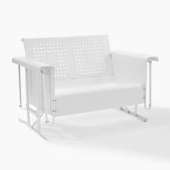 Crosley Bates 48 3/4 Inch Outdoor Metal Loveseat Glider - CO1024 - The Home Selection