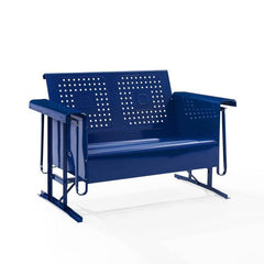Crosley Bates 48 3/4 Inch Outdoor Metal Loveseat Glider - CO1024 - The Home Selection