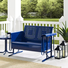 Crosley Bates 48 3/4 Inch Outdoor Metal Loveseat Glider - CO1024 - The Home Selection