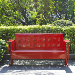 Crosley Bates 65 3/4 Inch Outdoor Metal Sofa Glider - CO1023 - The Home Selection