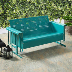 Crosley Bates 65 3/4 Inch Outdoor Metal Sofa Glider - CO1023 - The Home Selection