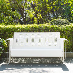 Crosley Bates 65 3/4 Inch Outdoor Metal Sofa Glider - CO1023 - The Home Selection