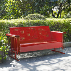 Crosley Bates 65 3/4 Inch Outdoor Metal Sofa Glider - CO1023 - The Home Selection