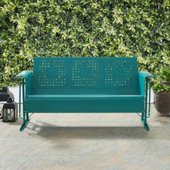 Crosley Bates 65 3/4 Inch Outdoor Metal Sofa Glider - CO1023 - The Home Selection
