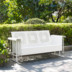 Crosley Bates 65 3/4 Inch Outdoor Metal Sofa Glider - CO1023 - The Home Selection