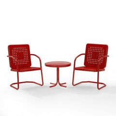 Crosley Bates 84 Inch 3pc Outdoor Metal Chair Set - KO10019 - The Home Selection