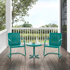 Crosley Bates 84 Inch 3pc Outdoor Metal Chair Set - KO10019 - The Home Selection