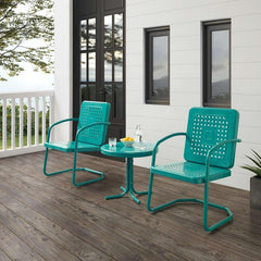 Crosley Bates 84 Inch 3pc Outdoor Metal Chair Set - KO10019 - The Home Selection