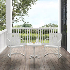Crosley Bates 84 Inch 3pc Outdoor Metal Chair Set - KO10019 - The Home Selection