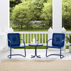 Crosley Bates 84 Inch 3pc Outdoor Metal Chair Set - KO10019 - The Home Selection