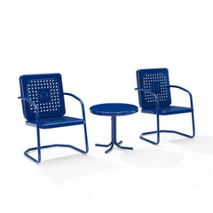 Crosley Bates 84 Inch 3pc Outdoor Metal Chair Set - KO10019 - The Home Selection