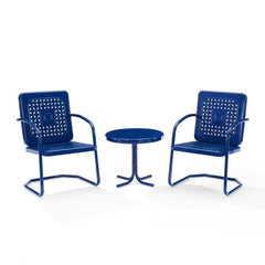 Crosley Bates 84 Inch 3pc Outdoor Metal Chair Set - KO10019 - The Home Selection