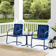 Crosley Bates 84 Inch 3pc Outdoor Metal Chair Set - KO10019 - The Home Selection