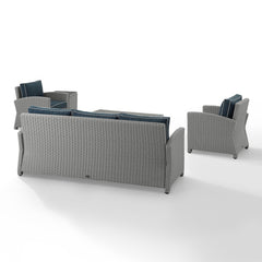 Crosley Bradenton 144 Inch 5pc Outdoor Wicker Sofa Set - KO70051 - The Home Selection