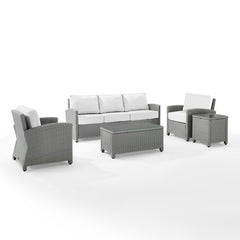 Crosley Bradenton 144 Inch 5pc Outdoor Wicker Sofa Set - KO70051 - The Home Selection