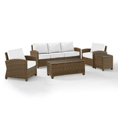 Crosley Bradenton 144 Inch 5pc Outdoor Wicker Sofa Set - KO70051 - The Home Selection