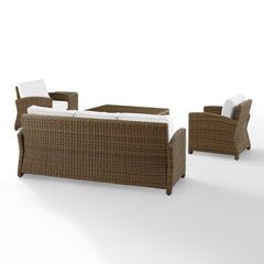 Crosley Bradenton 144 Inch 5pc Outdoor Wicker Sofa Set - KO70051 - The Home Selection