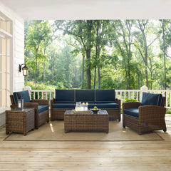 Crosley Bradenton 144 Inch 5pc Outdoor Wicker Sofa Set - KO70051 - The Home Selection