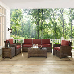 Crosley Bradenton 144 Inch 5pc Outdoor Wicker Sofa Set - KO70051 - The Home Selection