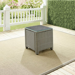 Crosley Bradenton 20 Inch Outdoor Wicker Rectangular Side Table - CO7219 - The Home Selection