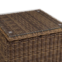 Crosley Bradenton 20 Inch Outdoor Wicker Rectangular Side Table - CO7219 - The Home Selection