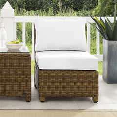 Crosley Bradenton 25 Inch Outdoor Wicker Sectional Center Chair - KO70017 - The Home Selection