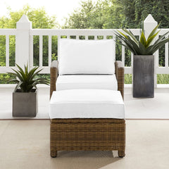 Crosley Bradenton 30.50 Inch 2pc Outdoor Armchair Set - Sunbrella White - KO70181WB - The Home Selection