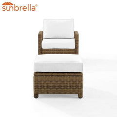 Crosley Bradenton 30.50 Inch 2pc Outdoor Armchair Set - Sunbrella White - KO70181WB - The Home Selection