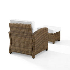 Crosley Bradenton 30.50 Inch 2pc Outdoor Armchair Set - Sunbrella White - KO70181WB - The Home Selection