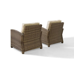 Crosley Bradenton 30.50 Inch 2pc Outdoor Wicker Armchair Set - KO70026WB - The Home Selection