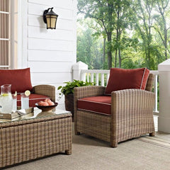 Crosley Bradenton 30.50 Inch Outdoor Wicker Armchair - KO70023 - The Home Selection