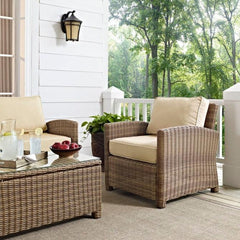 Crosley Bradenton 30.50 Inch Outdoor Wicker Armchair - KO70023 - The Home Selection