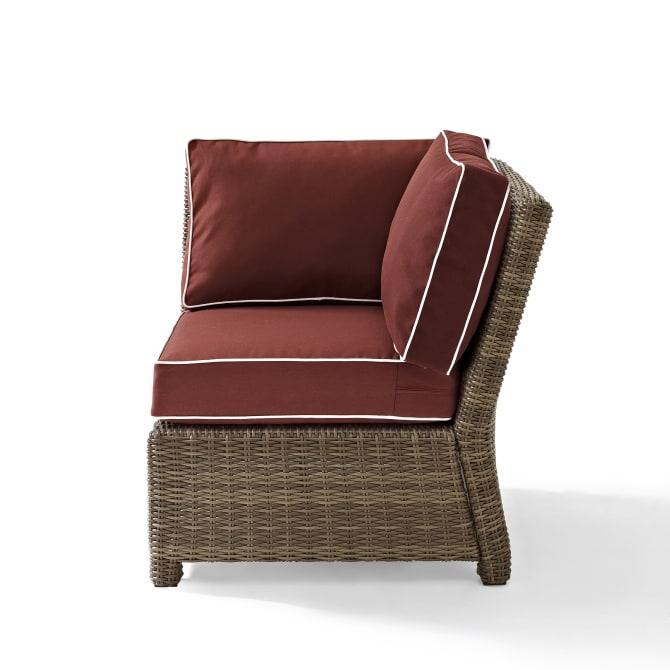 Crosley Bradenton 31.50 Inch Outdoor Wicker Sectional Corner Chair - KO70018 - The Home Selection