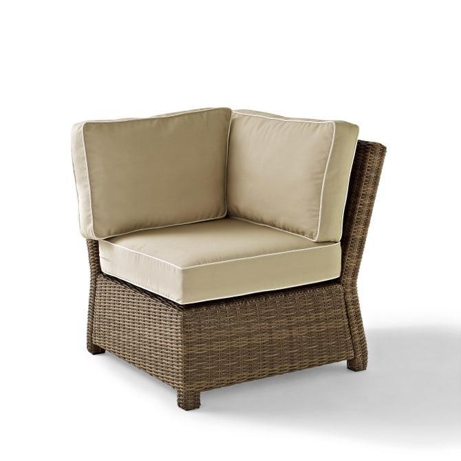 Crosley Bradenton 31.50 Inch Outdoor Wicker Sectional Corner Chair - KO70018 - The Home Selection