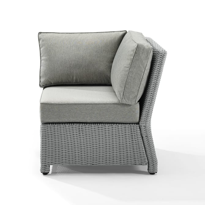 Crosley Bradenton 31.50 Inch Outdoor Wicker Sectional Corner Chair - KO70018 - The Home Selection
