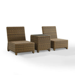 Crosley Bradenton 3pc Outdoor Wicker Chair Set - KO70174 - The Home Selection
