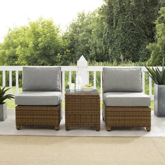 Crosley Bradenton 3pc Outdoor Wicker Chair Set - KO70174 - The Home Selection