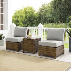 Crosley Bradenton 3pc Outdoor Wicker Chair Set - KO70174 - The Home Selection
