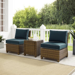 Crosley Bradenton 3pc Outdoor Wicker Chair Set - KO70174 - The Home Selection