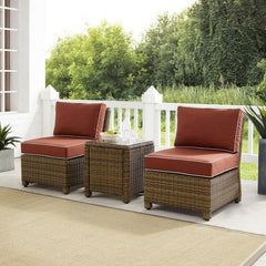 Crosley Bradenton 3pc Outdoor Wicker Chair Set - KO70174 - The Home Selection