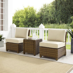 Crosley Bradenton 3pc Outdoor Wicker Chair Set - KO70174 - The Home Selection