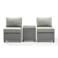 Crosley Bradenton 3pc Outdoor Wicker Chair Set - KO70174 - The Home Selection