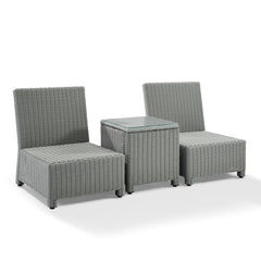 Crosley Bradenton 3pc Outdoor Wicker Chair Set - KO70174 - The Home Selection