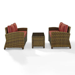Crosley Bradenton 3pc Outdoor Wicker Conversation Set - KO70165 - The Home Selection