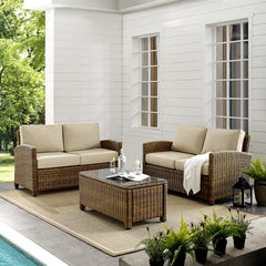 Crosley Bradenton 3pc Outdoor Wicker Conversation Set - KO70165 - The Home Selection
