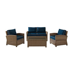 Crosley Bradenton 4pc Outdoor Wicker Conversation Set - KO70024 - The Home Selection